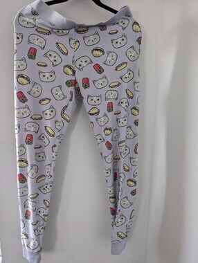 Urban Heritage Women's Cat & Snack Print Pajama Lounge Pants - Size M/L